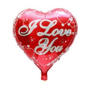 balon foil love print i love you
