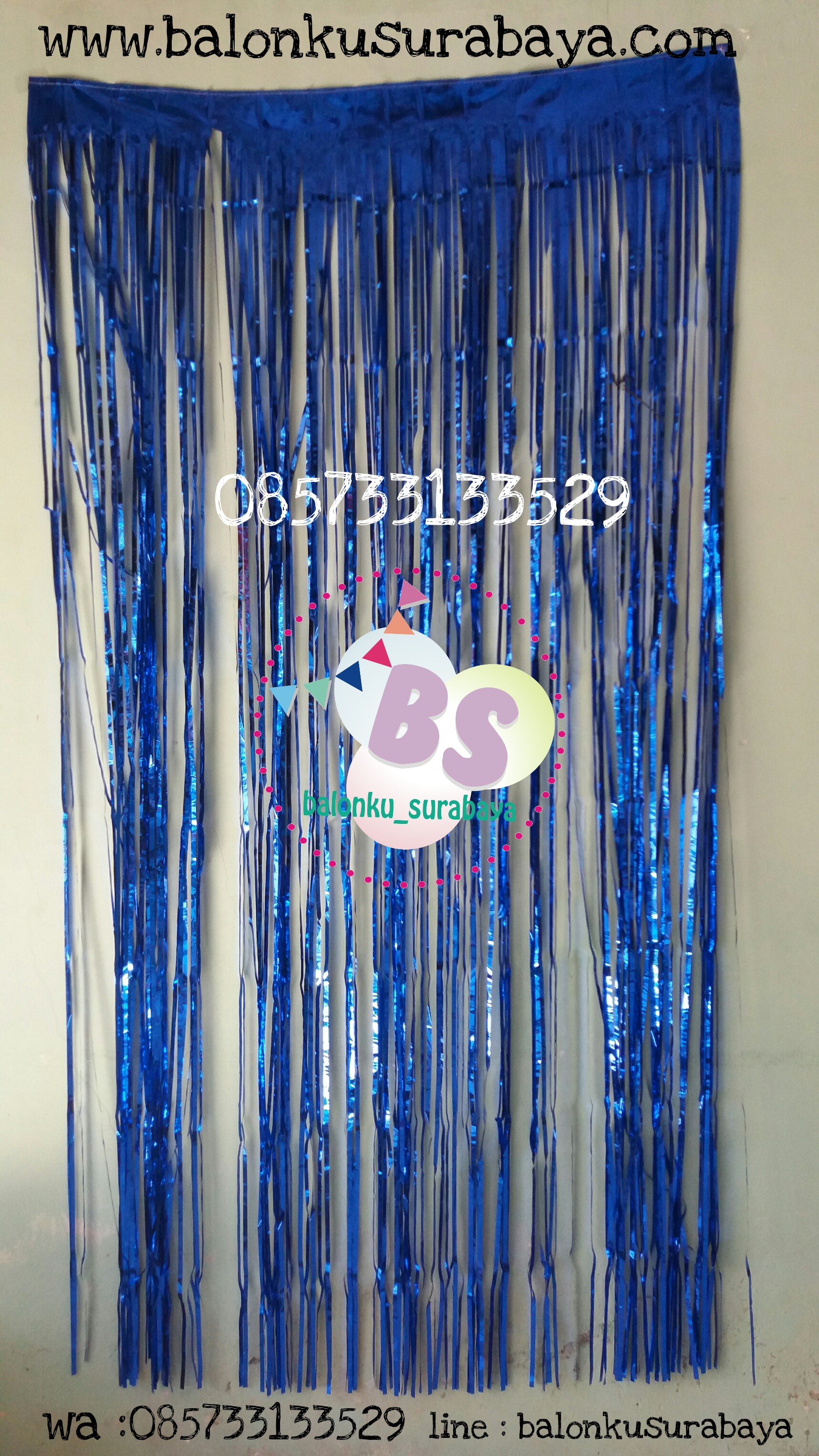foil curtain biru, backdrop ulang tahun, balon doff, balon latex doff, balon ulang tahun, balon dekorasi, balon foil, balon metalik, balon twist, balon latex, balon huruf, balon angka, supplier balon, dekorasi balon, sablon balon, confetti, bendera ulang tahun, balon LED, lampion terbang