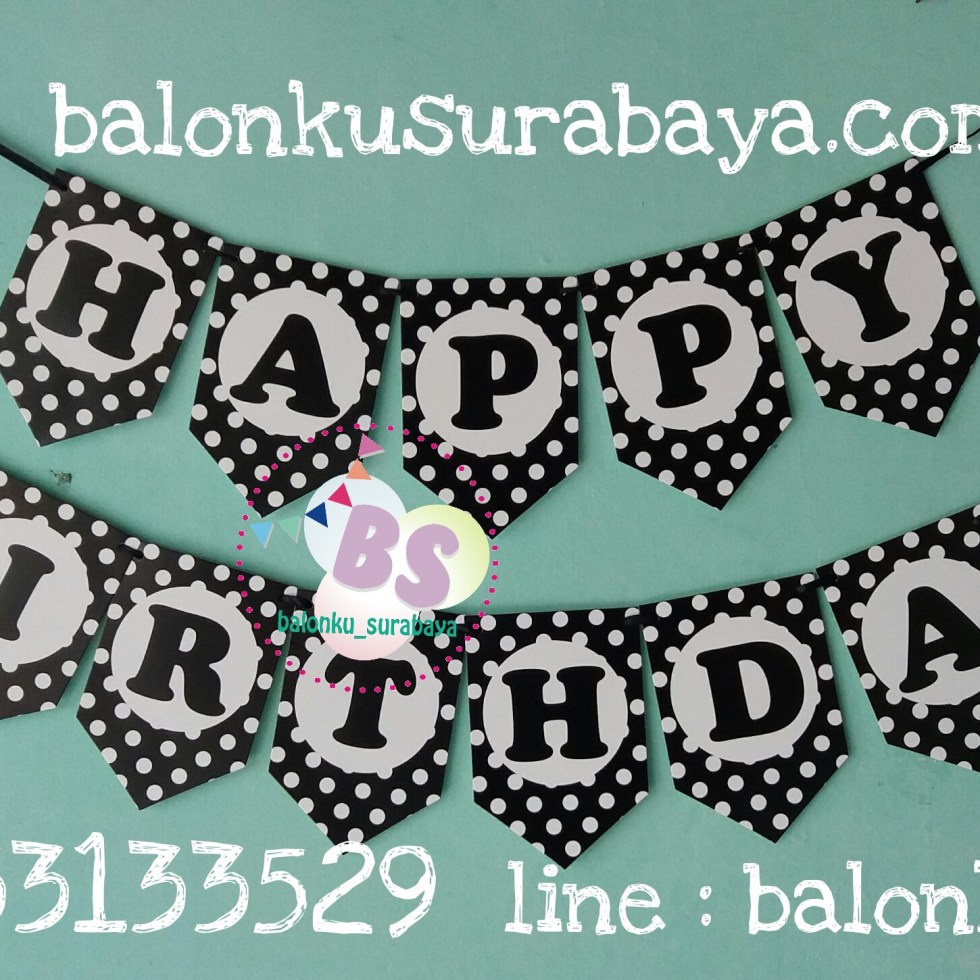 bunting flag hitam putih, balon doff, balon latex doff, balon ulang tahun, balon dekorasi, balon foil, balon metalik, balon twist, balon latex, balon huruf, balon angka, supplier balon, dekorasi balon, sablon balon, confetti, bendera ulang tahun, balon LED, lampion terbang