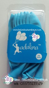Balon Adalima, balon latex biru muda, balon dekorasi, balon ulang tahun