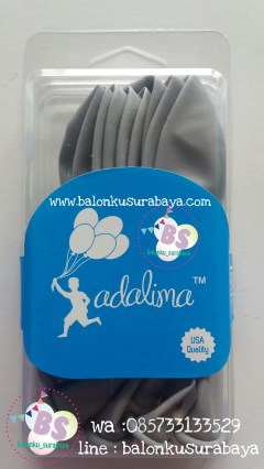 balon abu-abu. balon silver, balon latex adalima, balon adalima, balon doff, balon metalik