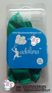 balon latex adalima warna hijau mint crystal, balon doff, balon metalik
