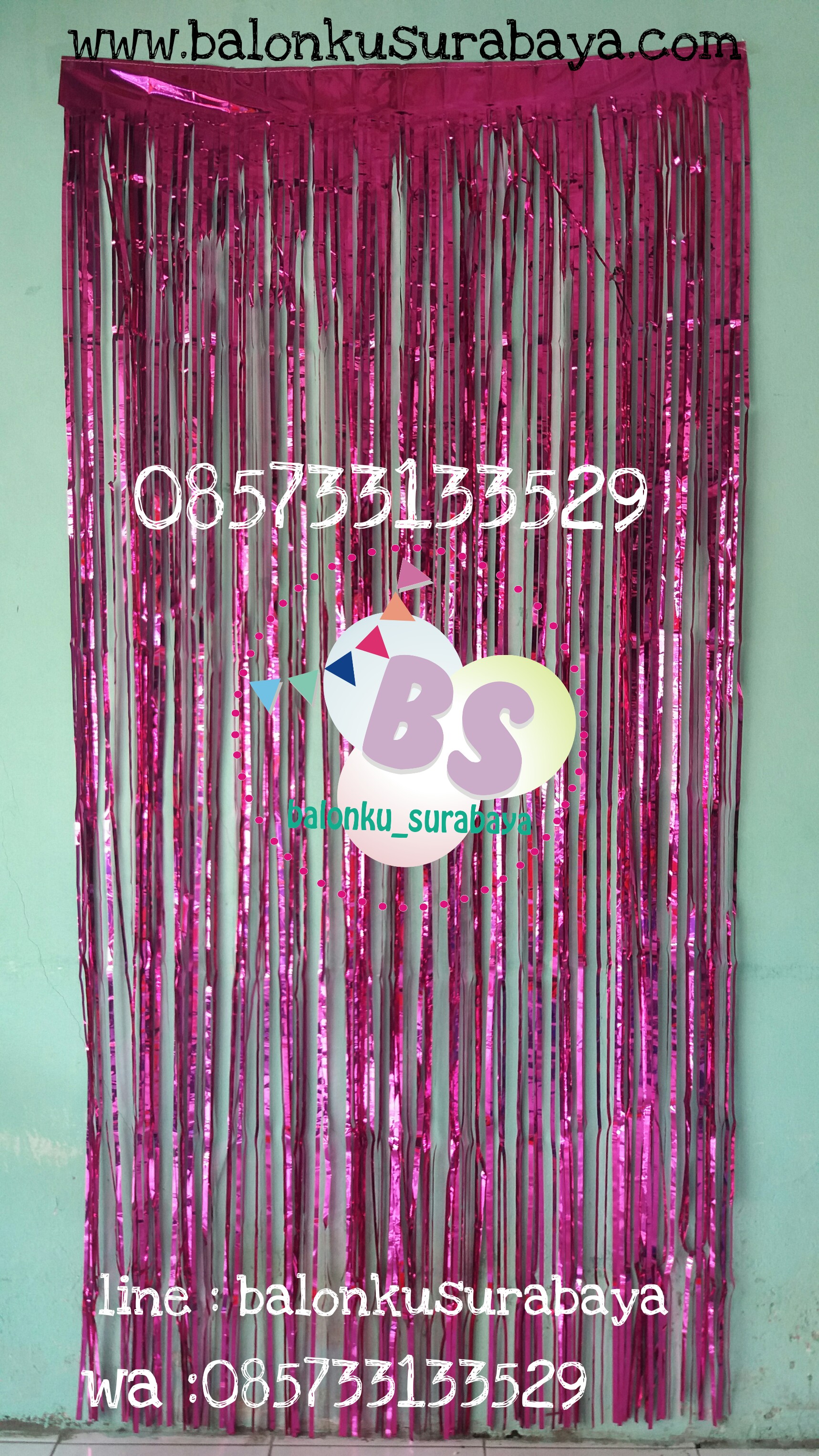 tirai foil, Foil curtain, backdrop ulang tahun