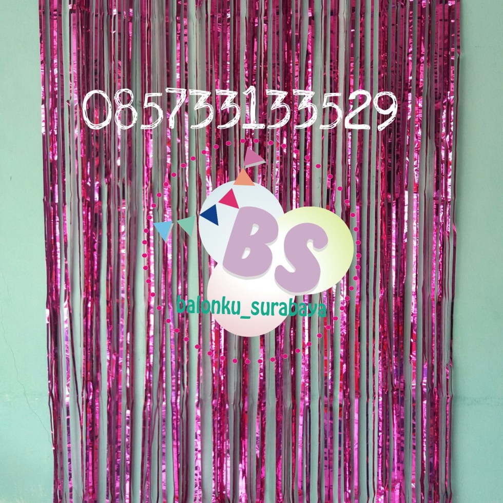 tirai foil, Foil curtain, backdrop ulang tahun