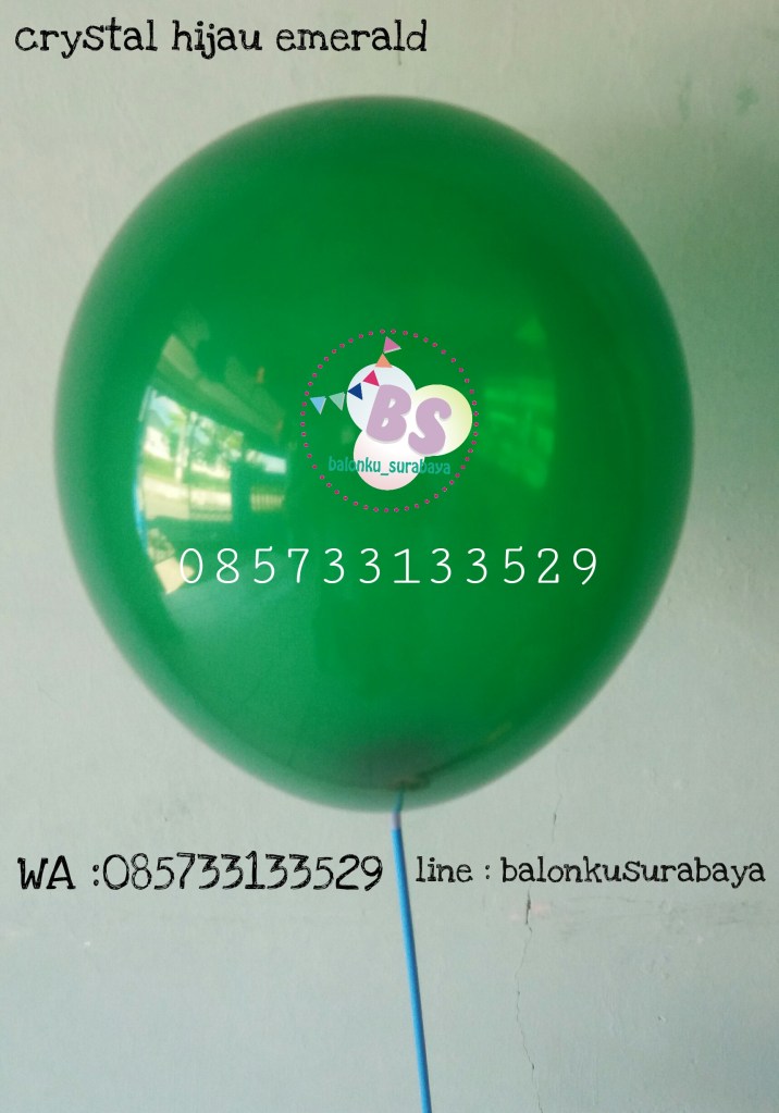 Balon crystal, balon doff, balon metalik, balon gas, balon dekorasi, balon surprise, balon hijau