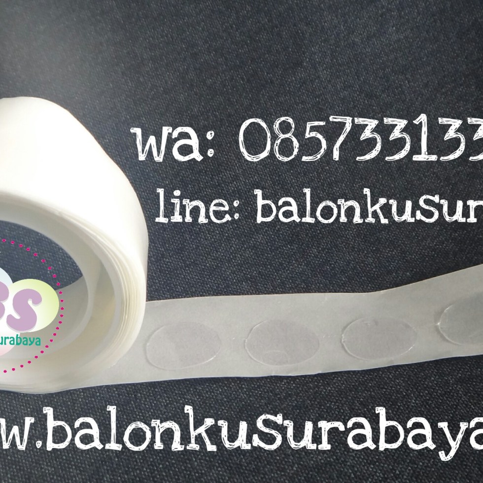 Glue dot, lem balon, balon dekorasi, balon surprise, balon gas
