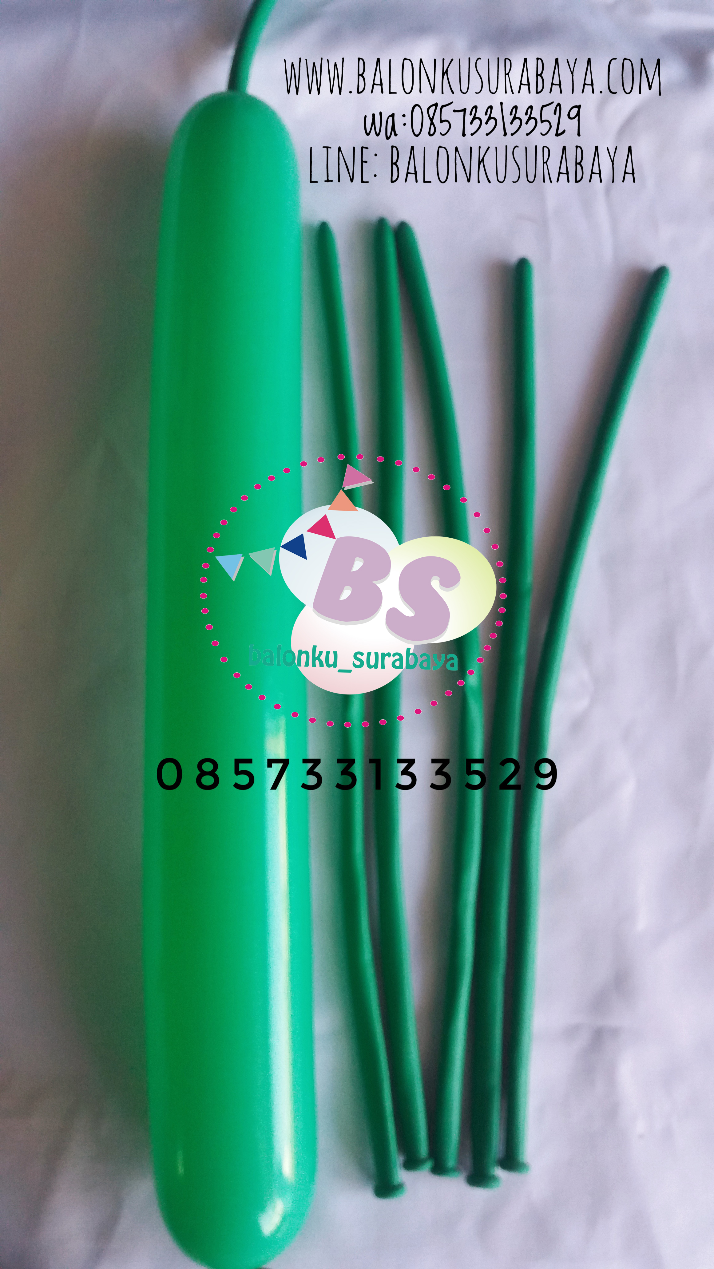 Balon Panjang, Balon Twist , Balon Pentil Warna Hijau Mint, distributor balon, balon dekorasi, balon promosi, party planner