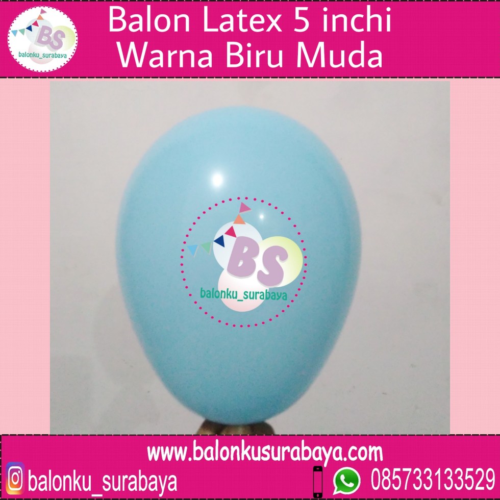 jual balon latex 5 inch biru muda, BAlon Gas,Bunga dekorasi,Rangkaian bunga artificial, Buket bunga, buket bunga mawar, harga buket bunga,Balon sablon, balon Printing, balon promosi, , Perlengkapan ulang tahun, Balon latex , balon doff, balon latex, balon doff merah, balon natal, balon agustusan, balon dekorasi, balonku Surabaya, 085733133529