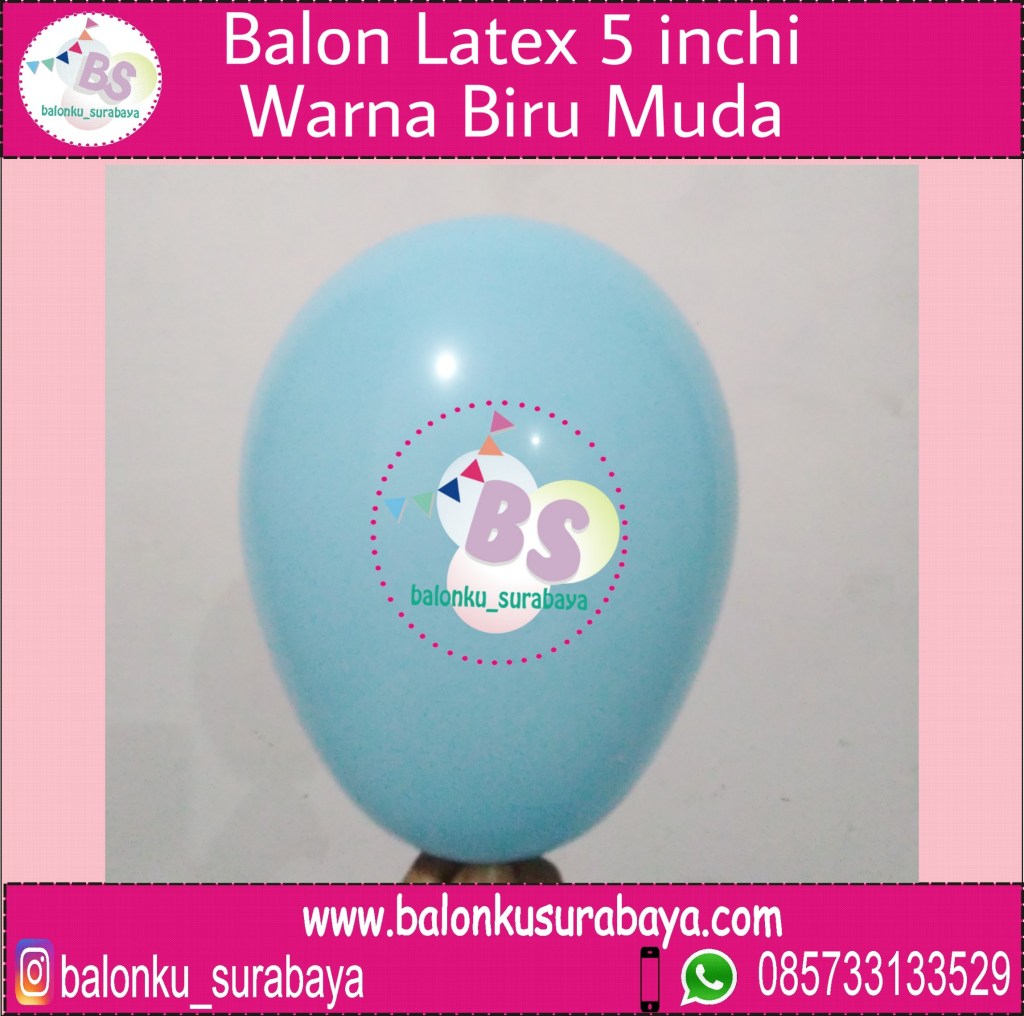 jual balon latex 5 inch biru muda, BAlon Gas,Bunga dekorasi,Rangkaian bunga artificial, Buket bunga, buket bunga mawar, harga buket bunga,Balon sablon, balon Printing, balon promosi, , Perlengkapan ulang tahun, Balon latex , balon doff, balon latex, balon doff merah, balon natal, balon agustusan, balon dekorasi, balonku Surabaya, 085733133529