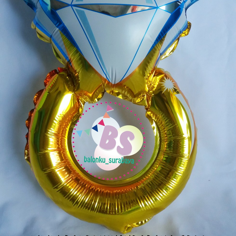 balon foil cincin, engagement, dekorasi balon, balon gas, , party planner surabaya