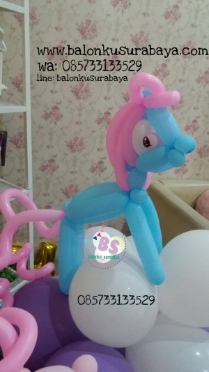 Dekorasi balon, balon little pony, sablon balon, parcel balon, distributor balon, eo surabaya, party planner