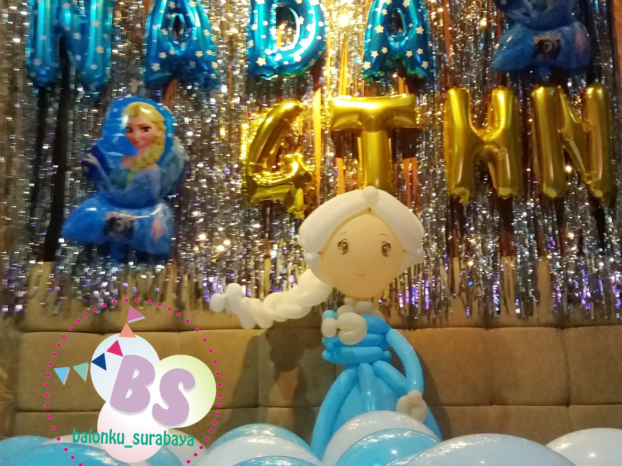 Dekorasi Ulang tahun anak tema frozen, Dekorasi ulang tahun Frozen, dekorasi balon pacar, Distributor balon, Parcel Balon, Balon Sablon, Balon Gas