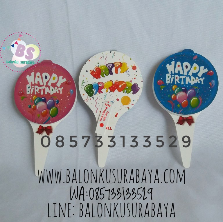 Cake Topper LED, party planner, dekorasi balon, distributor balon, balon print, balon promosi, balon gas