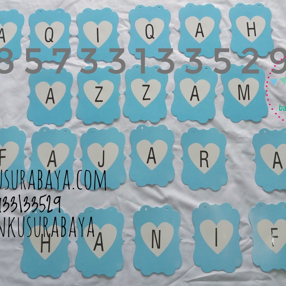 Bunting Flag Aqiqah, party planner, dekorasi balon, distributor balon, balon print, balon promosi, balon gas