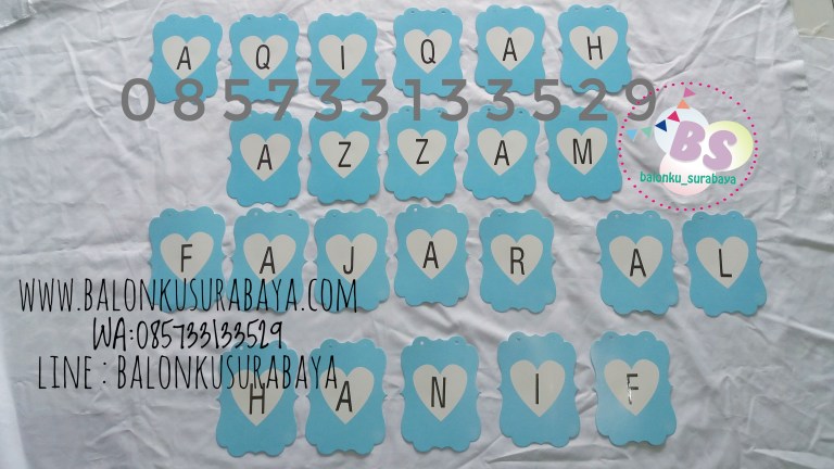 Bunting Flag Aqiqah, party planner, dekorasi balon, distributor balon, balon print, balon promosi, balon gas