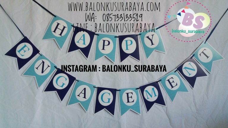 Bunting Flag Nama, party planner, dekorasi balon, distributor balon, balon print, balon promosi, balon gas
