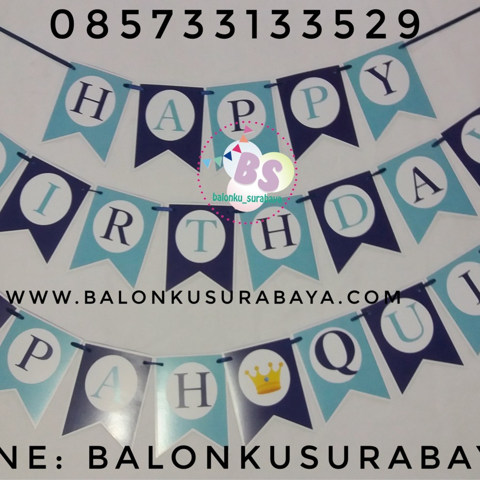 Bunting Flag Custom Nama, Bunting flag Aqiqah, party planner, dekorasi balon, distributor balon, balon print, balon promosi, balon gas