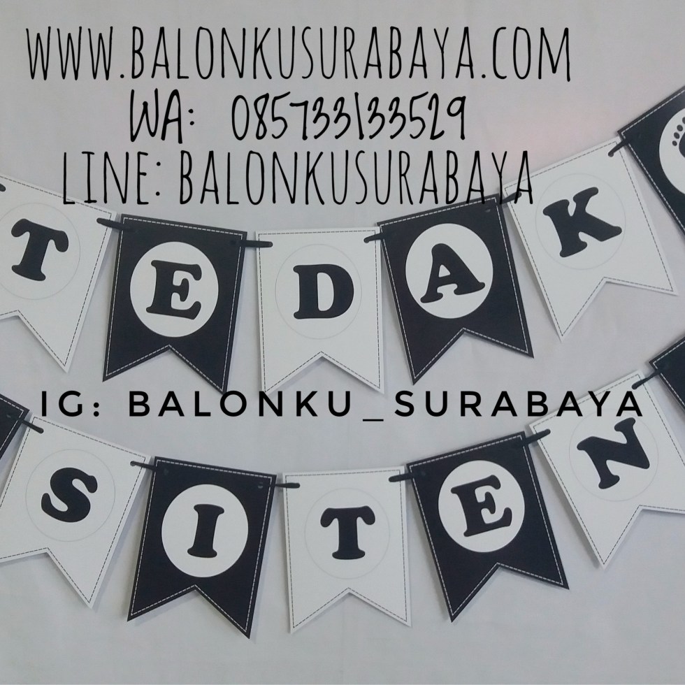 Bunting Flag Custom Nama, Bunting flag Aqiqah, party planner, dekorasi balon, distributor balon, balon print, balon promosi, balon gas