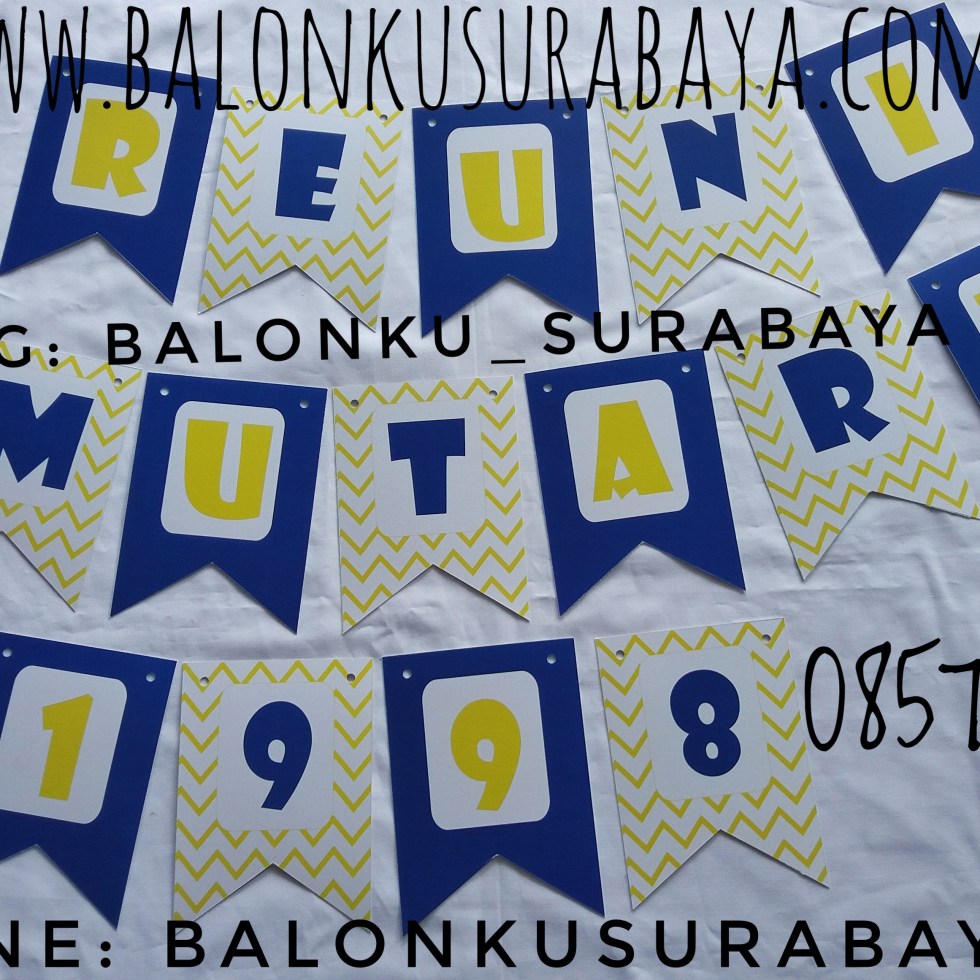 Bunting Flag Custom Nama, Bunting flag Aqiqah, party planner, dekorasi balon, distributor balon, balon print, balon promosi, balon gas