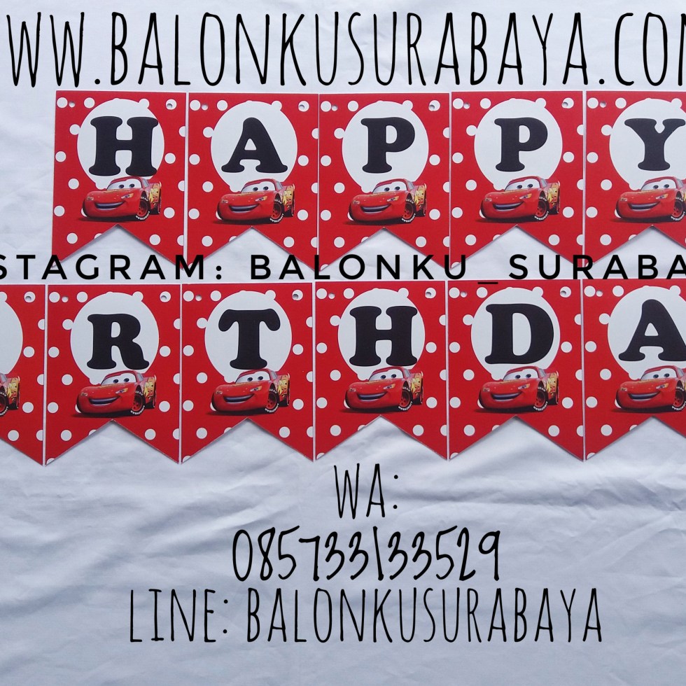 Bunting Flag Custom Nama, Bunting flag Aqiqah, party planner, dekorasi balon, distributor balon, balon print, balon promosi, balon gas