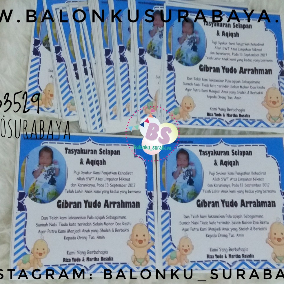 Stiker label aqiqah, stiker label tedak siten, stiker label kelahiran bayi