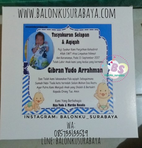 Stiker label aqiqah, stiker label tedak siten, stiker label kelahiran bayi