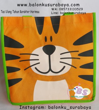 Jual Tas Ulang Tahun Karakter Harimau, Jual Balon tongkat karakter, Jual balon foil, Jual balon latex, Balon sablon, Balon Custom, Dekorasi balon, Balon Promosi, Balon gas surabaya