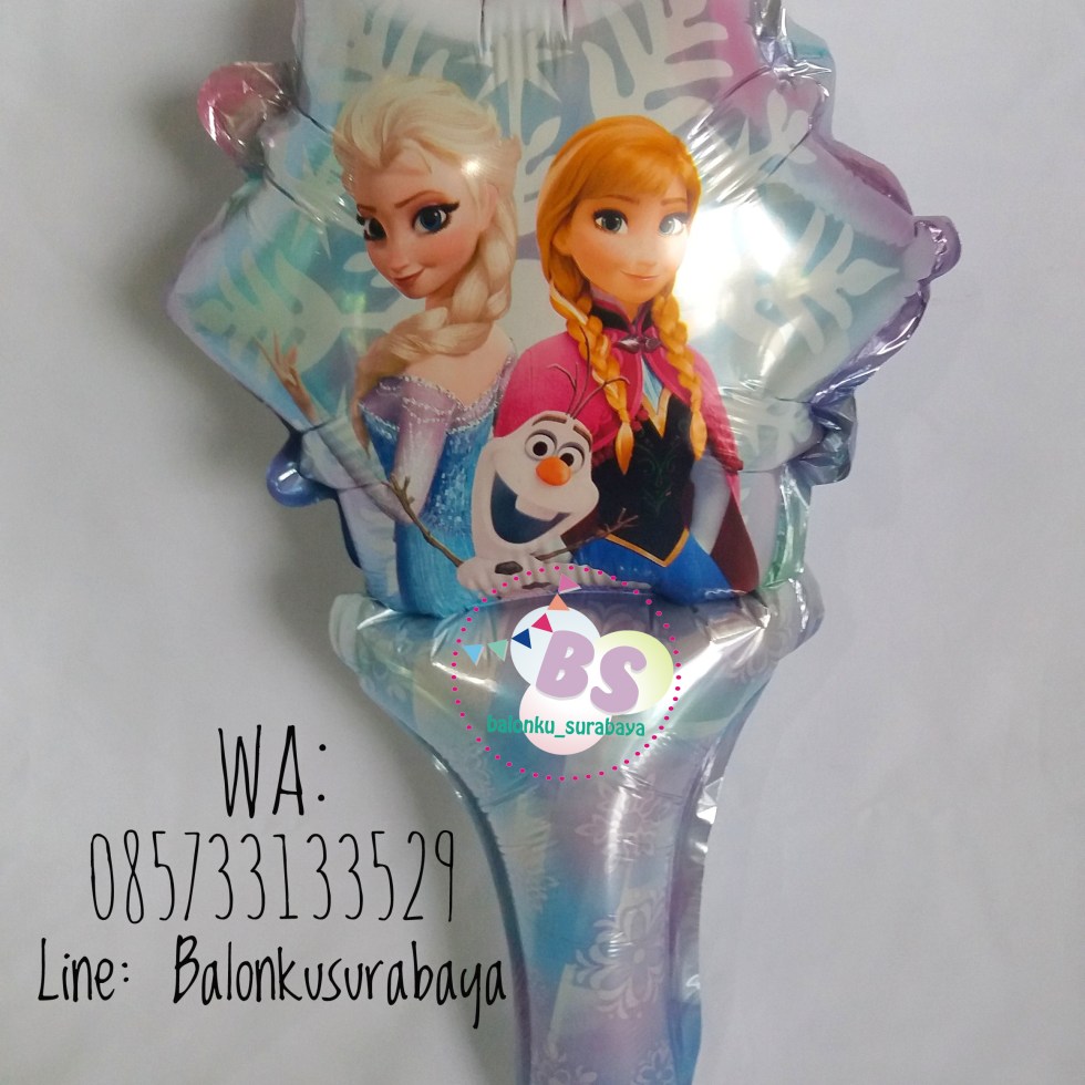 Jual Balon tongkat karakter Frozen, Jual balon foil, Jual balon latex, Balon sablon, Balon Custom, Dekorasi balon, Balon Promosi, Balon gas surabaya