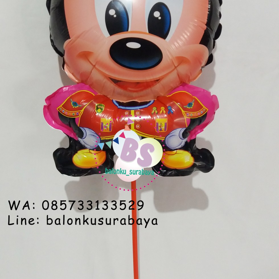 Jual Balon Stick Karakter Mickey Mouse, Jual Balon tongkat karakter, Jual balon foil, Jual balon latex, Balon sablon, Balon Custom, Dekorasi balon, Balon Promosi, Balon gas surabaya