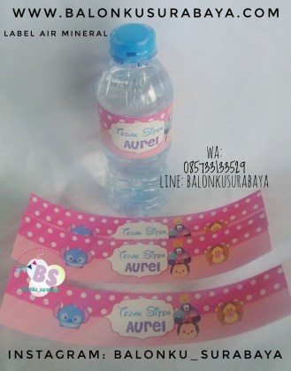 Jual Sticker Label Air Mineral Karakter Tsum Tsum, Jual Balon tongkat karakter, Jual balon foil, Jual balon latex, Balon sablon, Balon Custom, Dekorasi balon, Balon Promosi, Balon gas surabaya