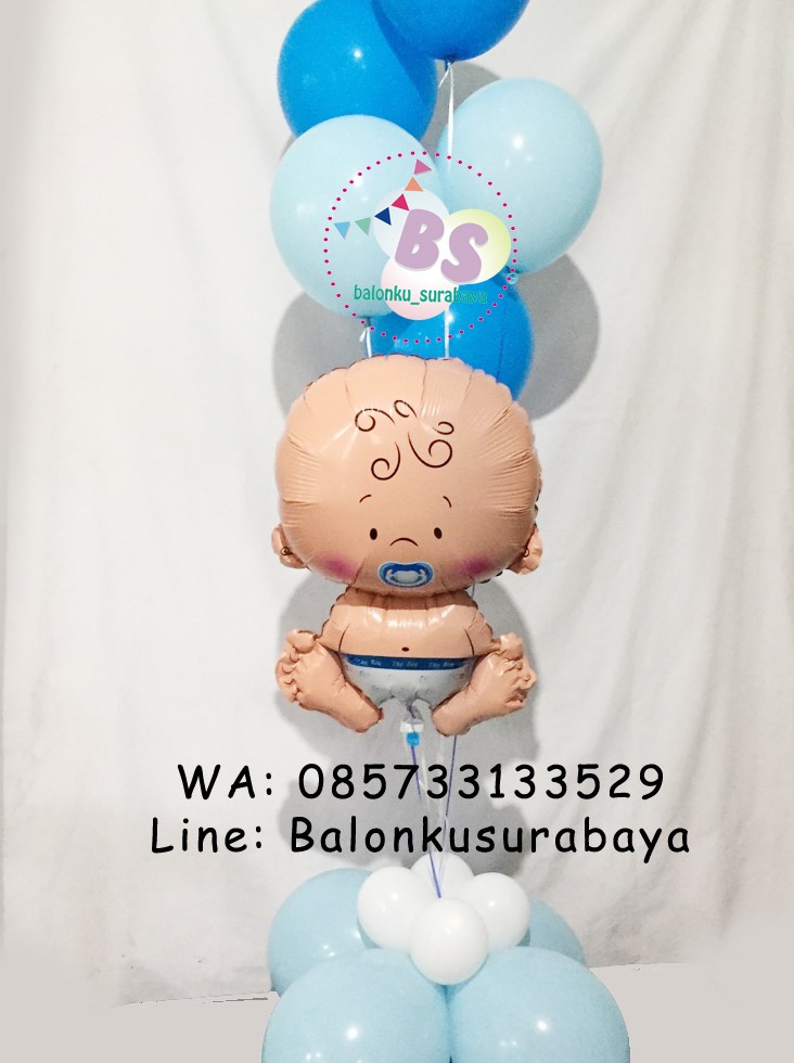 dekorasi balon bayi, dekorasi tedak siten, Jual Balon Sablon, Jual Balon Promosi, Dekorasi Ulang Tahun Anak Sederhana, Jual Balon tongkat karakter, Jual balon foil, Jual balon latex, Balon sablon, Balon Custom, Dekorasi balon, Balon Promosi, Balon gas surabaya