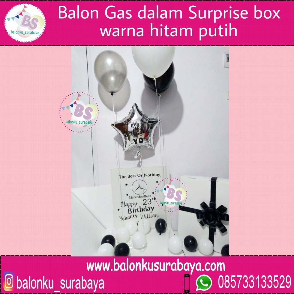 Surprise box Surabaya, BAlon Gas,Bunga dekorasi,Rangkaian bunga artificial, Buket bunga, buket bunga mawar, harga buket bunga,Balon sablon, balon Printing, balon promosi, , Perlengkapan ulang tahun, Balon latex , balon doff, balon latex, balon doff merah, balon natal, balon agustusan, balon dekorasi, balonku Surabaya, 085733133529