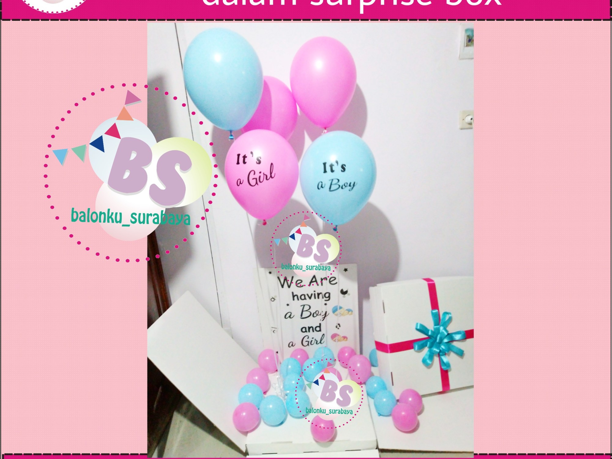 balon surprise box BAlon Gas,Bunga dekorasi,Rangkaian bunga artificial, Buket bunga, buket bunga mawar, harga buket bunga,Balon sablon, balon Printing, balon promosi, , Perlengkapan ulang tahun, Balon latex , balon doff, balon latex, balon doff merah, balon natal, balon agustusan, balon dekorasi, balonku Surabaya, 085733133529