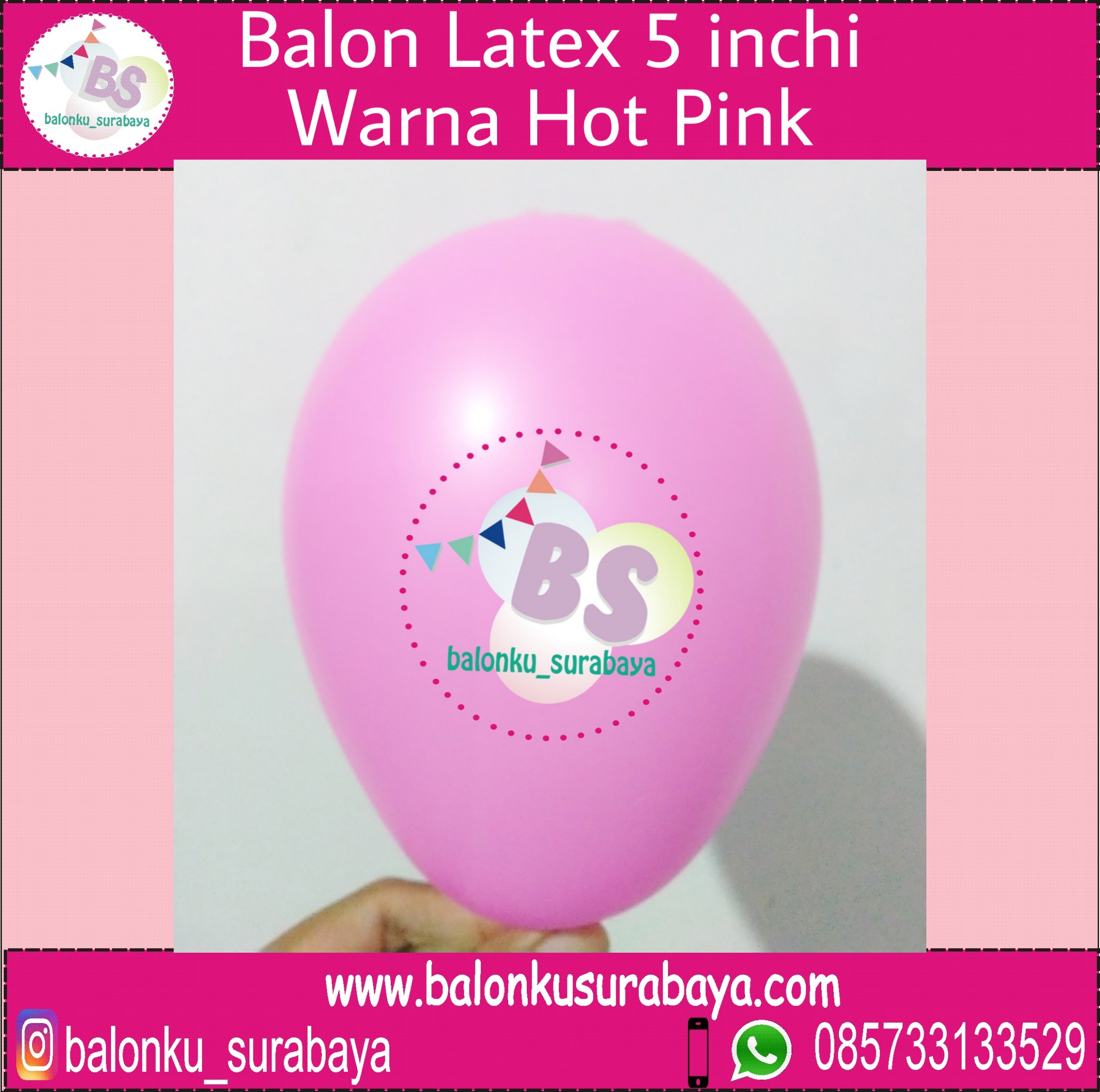 jual balon latex 5 inch hot pink, BAlon Gas,Bunga dekorasi,Rangkaian bunga artificial, Buket bunga, buket bunga mawar, harga buket bunga,Balon sablon, balon Printing, balon promosi, , Perlengkapan ulang tahun, Balon latex , balon doff, balon latex, balon doff merah, balon natal, balon agustusan, balon dekorasi, balonku Surabaya, 085733133529