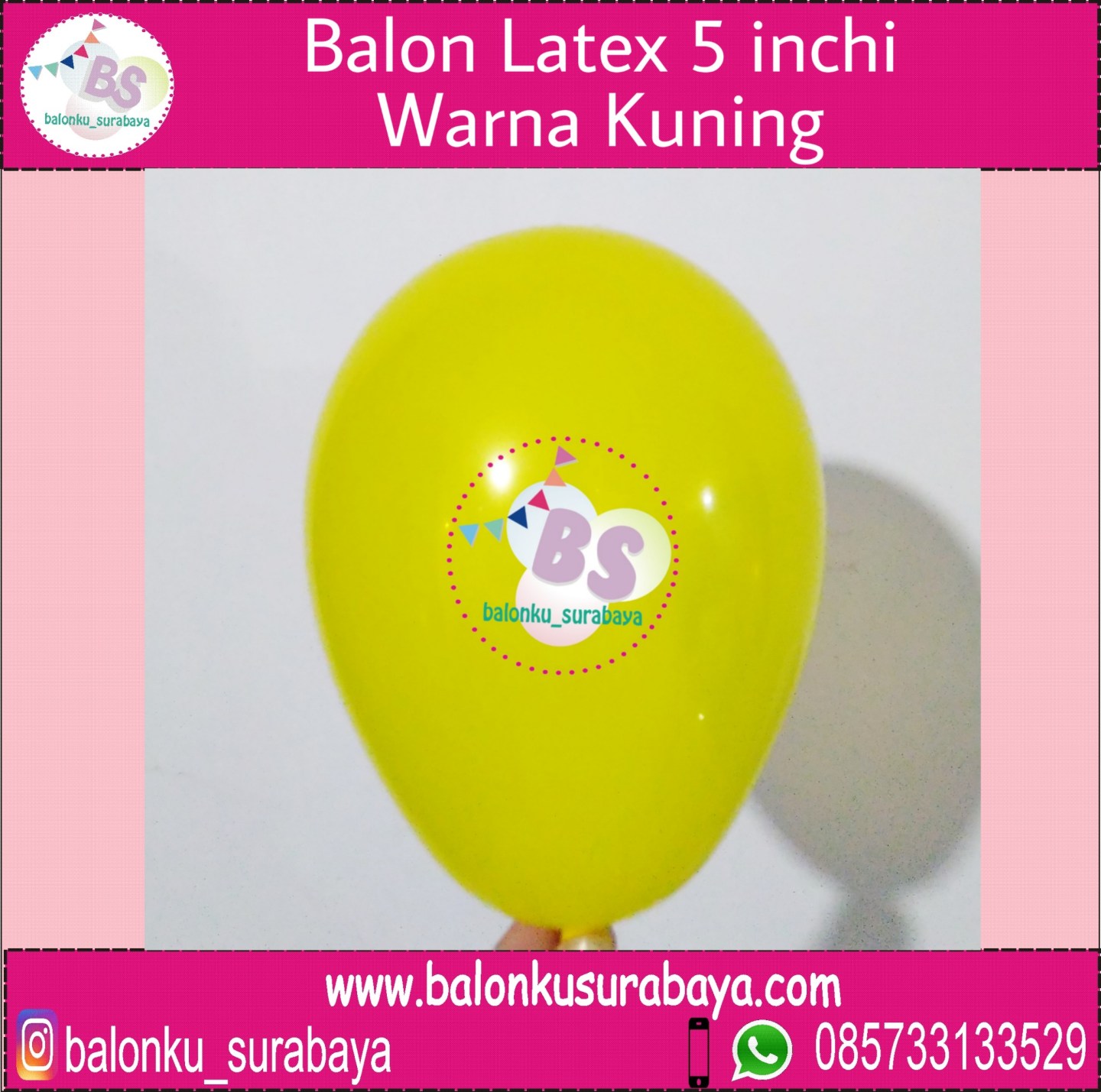 Balon Latex 5 inch Warna Kuning – Balonku Surabaya