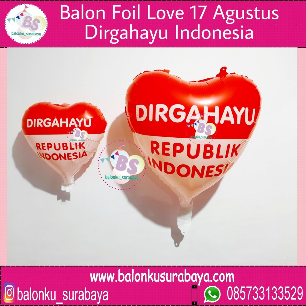 balon dirgahayu indonesia love, balon dirgahayu indonesia bulat, tulisan dinding dirgahayu indonesia, garland balon, parcel balon ucapan, parcel balon ucapan, parcel balon ucapan warna pink, balon bentuk bunga, standing balon custom, balon ucapan ulang tahun anak, balon ucapan ulang tahun warna merah, balon ucapan ulang tahun merah, balon ucapan ulang tahun anak balon ucapan warna peach, baln ucapan box coklat, jual balon latex twist hijau emerald, BAlon Gas,Bunga dekorasi,Rangkaian bunga artificial, Buket bunga, buket bunga mawar, harga buket bunga,Balon sablon, balon Printing, balon promosi, Perlengkapan ulang tahun, Balon latex , balon doff, balon natal, balon agustusan, balon dekorasi, balonku Surabaya, 085733133529