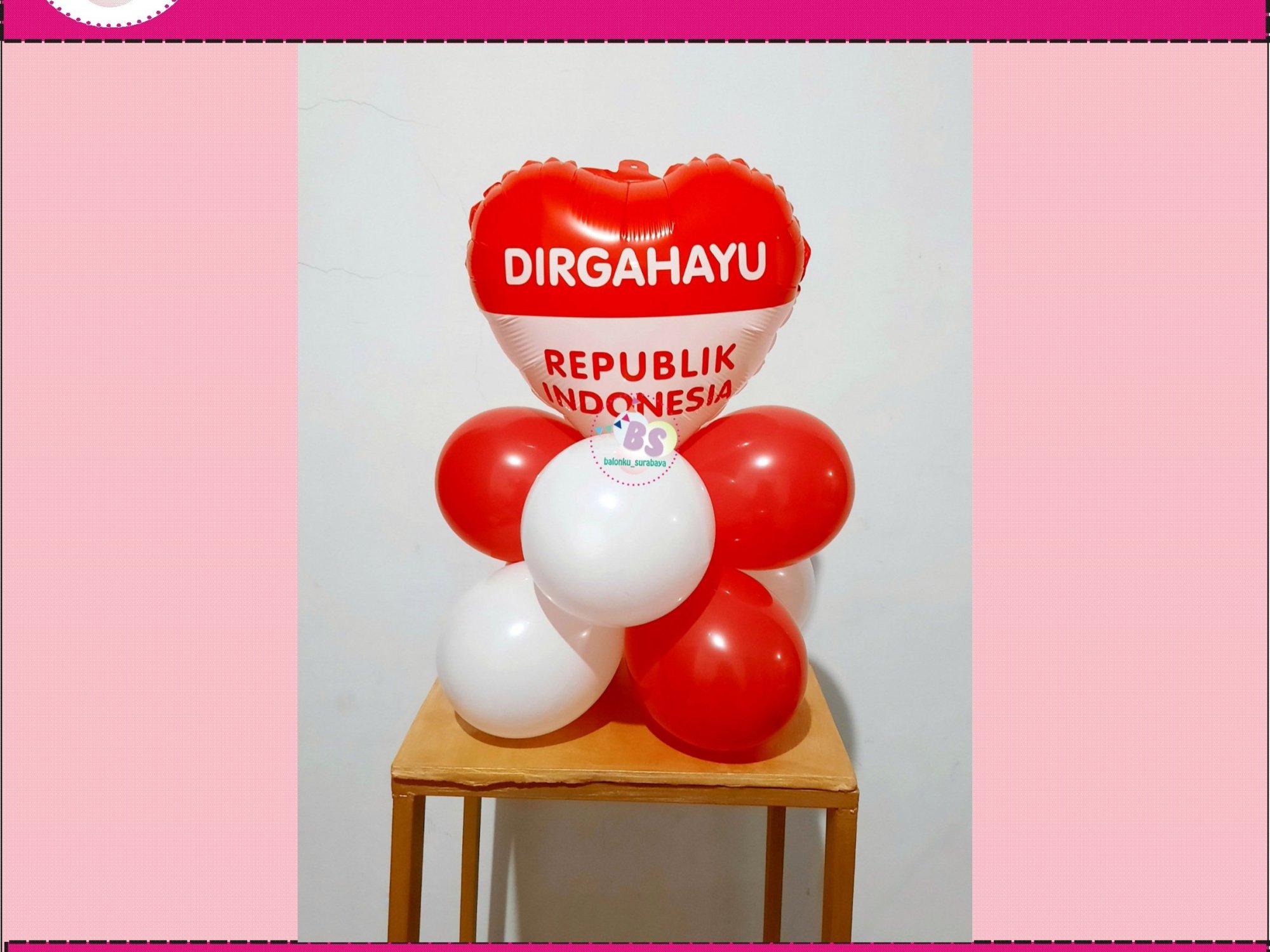 standing balon dirgahayu mini, parcel balon ucapan warna pink, balon bentuk bunga, standing balon custom, balon ucapan ulang tahun anak, balon ucapan ulang tahun warna merah, balon ucapan ulang tahun merah, balon ucapan ulang tahun anak balon ucapan warna peach, baln ucapan box coklat, jual balon latex twist hijau emerald, BAlon Gas,Bunga dekorasi,Rangkaian bunga artificial, Buket bunga, buket bunga mawar, harga buket bunga,Balon sablon, balon Printing, balon promosi, Perlengkapan ulang tahun, Balon latex , balon doff, balon natal, balon agustusan, balon dekorasi, balonku Surabaya, 085733133529