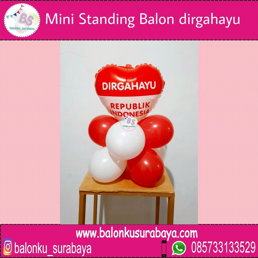 standing balon dirgahayu mini, parcel balon ucapan warna pink, balon bentuk bunga, standing balon custom, balon ucapan ulang tahun anak, balon ucapan ulang tahun warna merah, balon ucapan ulang tahun merah, balon ucapan ulang tahun anak balon ucapan warna peach, baln ucapan box coklat, jual balon latex twist hijau emerald, BAlon Gas,Bunga dekorasi,Rangkaian bunga artificial, Buket bunga, buket bunga mawar, harga buket bunga,Balon sablon, balon Printing, balon promosi, Perlengkapan ulang tahun, Balon latex , balon doff, balon natal, balon agustusan, balon dekorasi, balonku Surabaya, 085733133529
